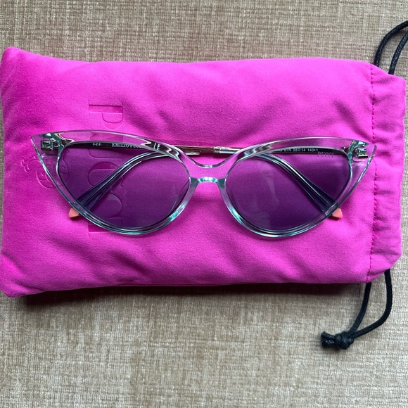 Emilio Pucci Light Blue Cat-Eye Sunglasses